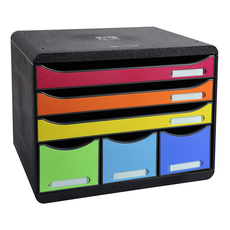 Cabinet 6 Sertare Maxi Negru/Multicolor Exacompta - EXACOMPTA