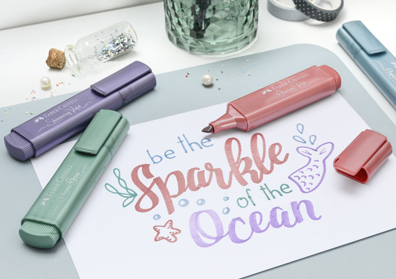 Textmarker Metalizat 1546 Verde Faber-Castell