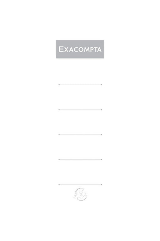 Etichete biblioraft Exacompta 5 cm, set 10 bucăți albe interschimbabile