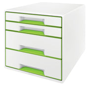 Cabinet 4 Sertare Alb/Verde Wow Leitz - LEITZ
