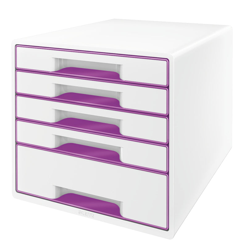 Cabinet 5 Sertare Alb/Mov Wow Leitz - LEITZ
