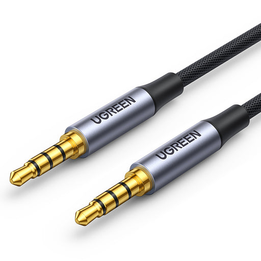 Cablu audio AV183 stereo 4-pini (3.5 mm jack T/T) 2m braided negru - Ugreen