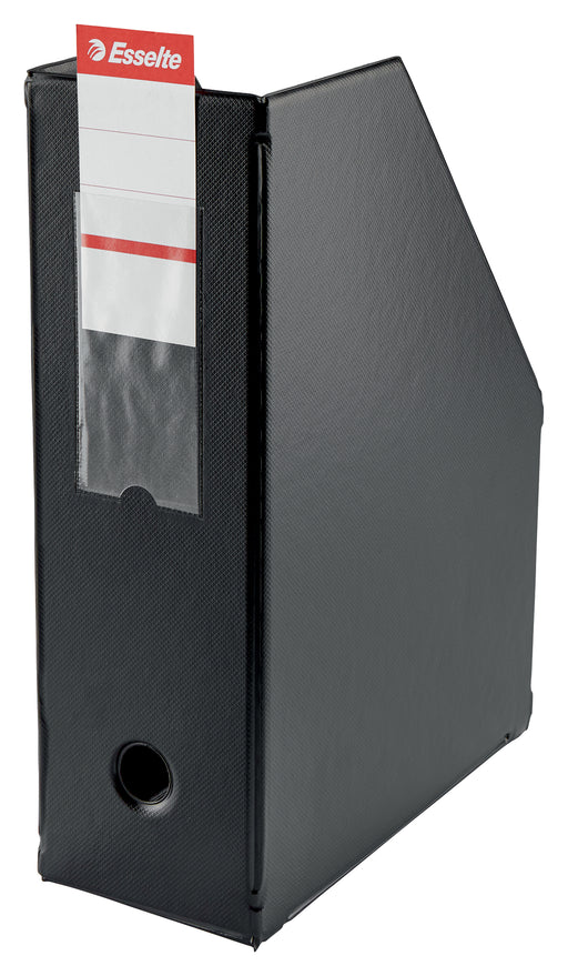 Suport Documente Plastic Negru 10 cm Pliabil Esselte