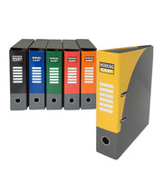 Biblioraft cu Cutie Working Up A4 80 mm Galben Pigna