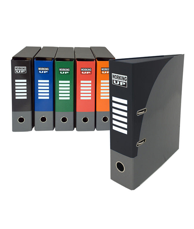 Biblioraft cu Cutie Working Up A4 80 mm Negru Pigna