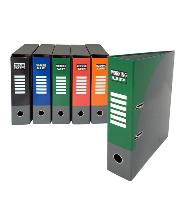 Biblioraft cu Cutie Working Up A4 80 mm Verde Pigna