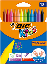 Creioane Cerate Plastidecor 12 Culori BIC