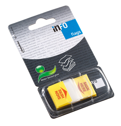 Index Plastic 25x43 mm "Semnează Aici" - Info Notes