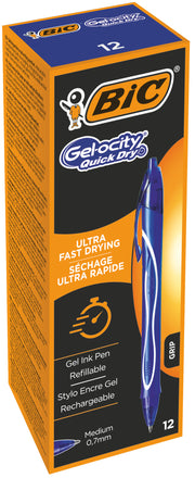 Roller Semi-Gel cu Mecanism Quick-Dry 0,7 mm Albastru BIC