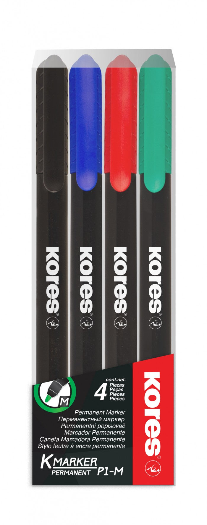 Marker Permanent 1 mm Set 4 Buc Kores