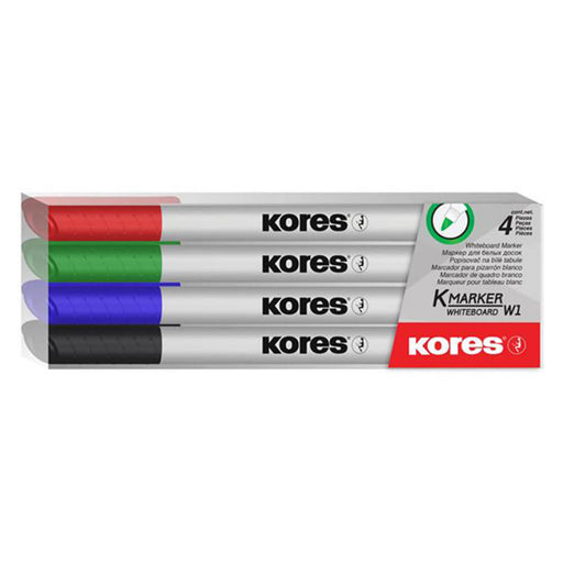 Marker Whiteboard Slim Set 4 Culori Kores
