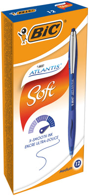 Pix cu Mecanism Atlantis Clic Soft 1,0 mm Albastru BIC