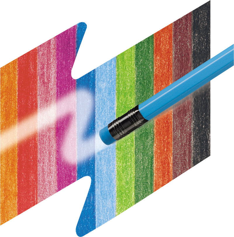 Creioane Colorate Eco cu Gumă 12 Culori Faber-Castell