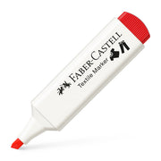 Marker Textil Vârf Teșit 1/2/5 mm Faber-Castell Roșu