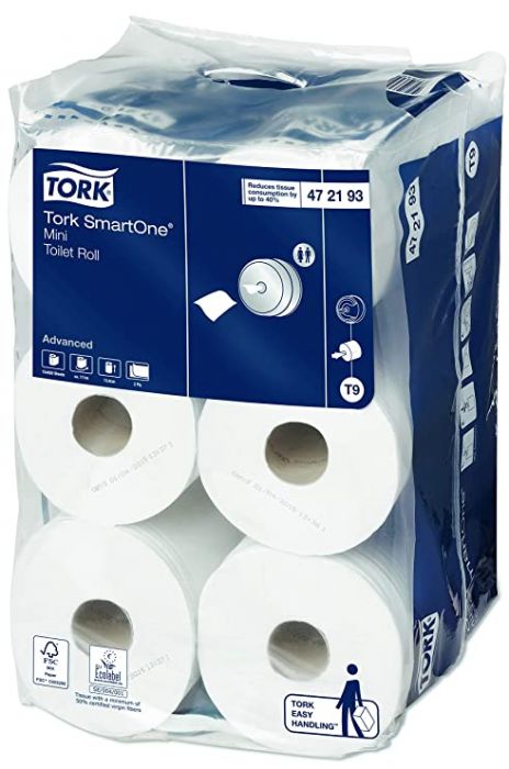 Hartie igienica Tork SmartOne Mini T9 2 straturi 111.6 m - 12 role