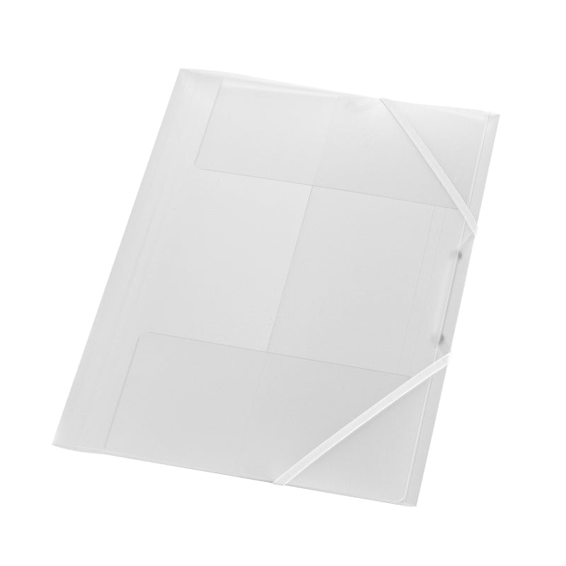 Mapă A4 PP 15mm elastic alb translucid Herlitz