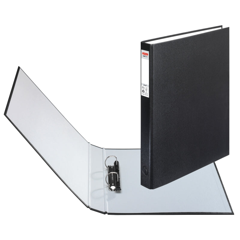 Caiet Mecanic A4 2 Inele Negru Herlitz