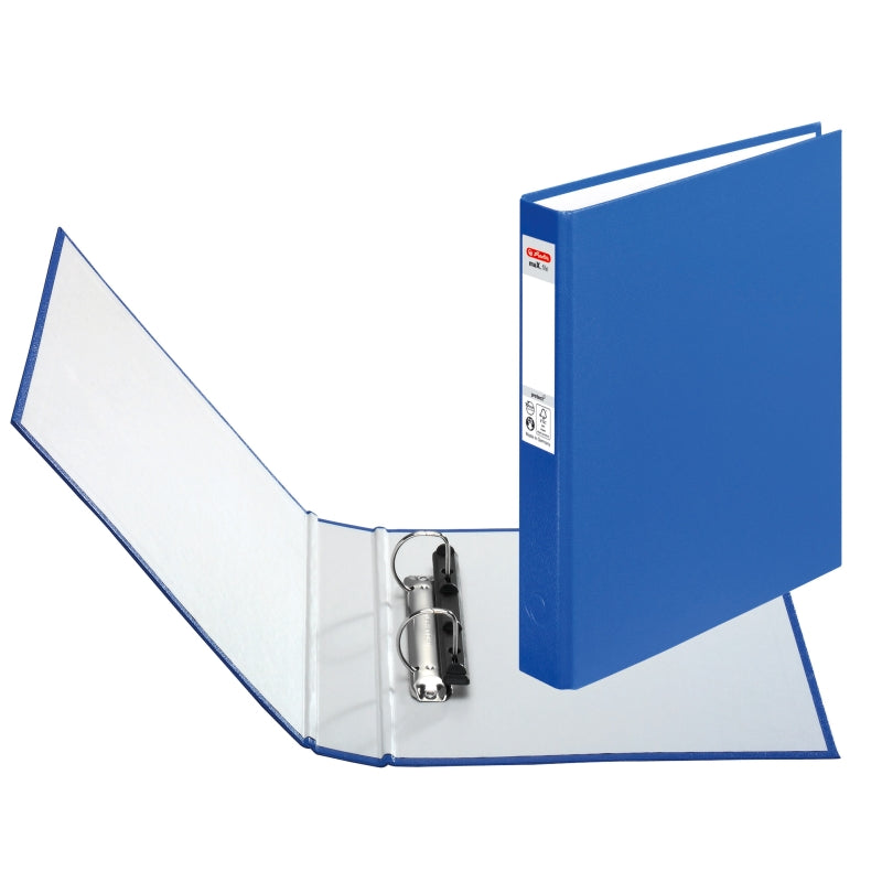 Caiet Mecanic A5 2 Inele Albastru Herlitz