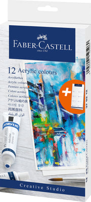 Culori Acrilice 12 Culori 20 ml Faber-Castell