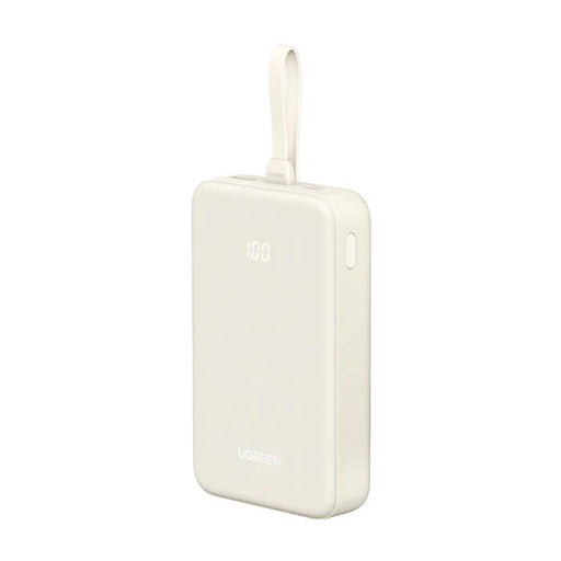 Baterie externa Ugreen PB505 20000mAh 20W USB-C cablu integrat bej
