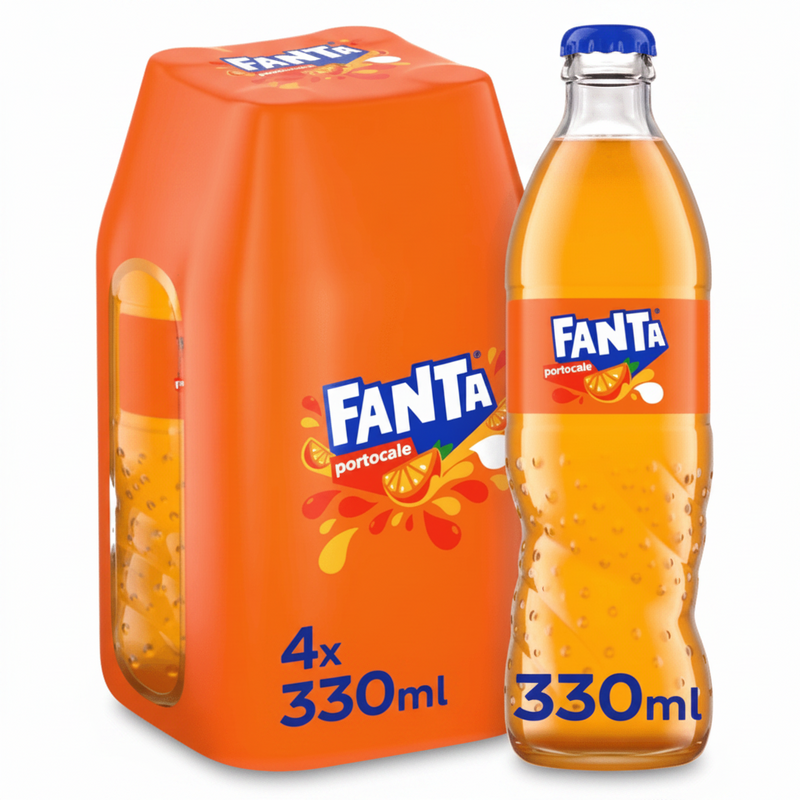 Sticle Fanta Portocale 4 x 0,33 L