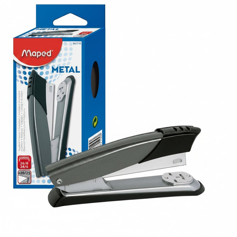 Capsator Metalic Start Maped, 25 coli, capse 24/6-26/6, negru