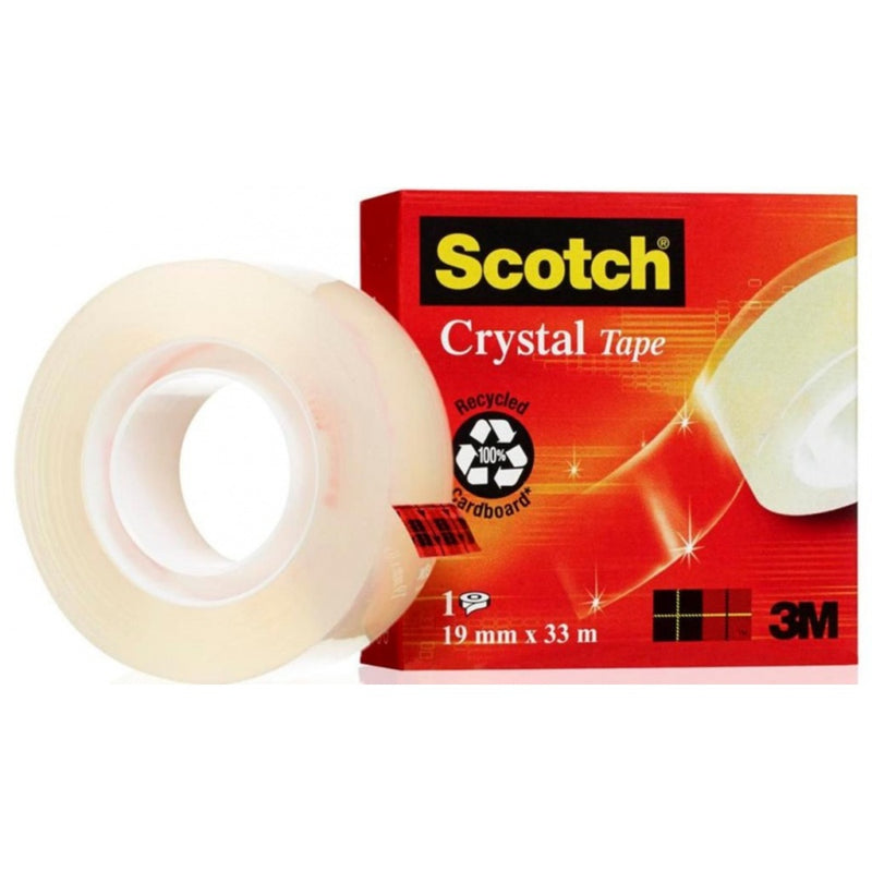 Banda adeziva transparent cristal 19mm x 33m,3M - imagine produs