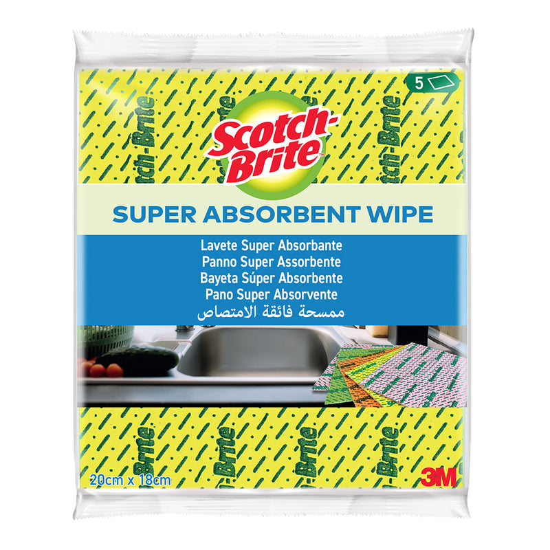 Lavete Scotch-Brite uz general si microfibra Absorbante 3 straturi, 18 x 20 cm, 5 buc