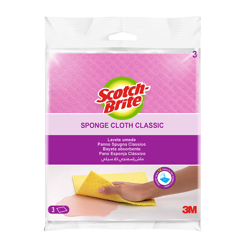 Lavete Scotch-Brite uz general si microfibra Umede, 18 x 20 cm, 3 buc