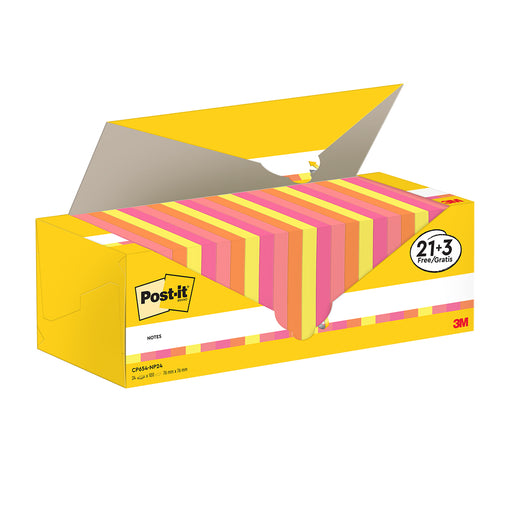 Notes adeziv Post-it, multicolor, 76 x 76 mm, 100 file