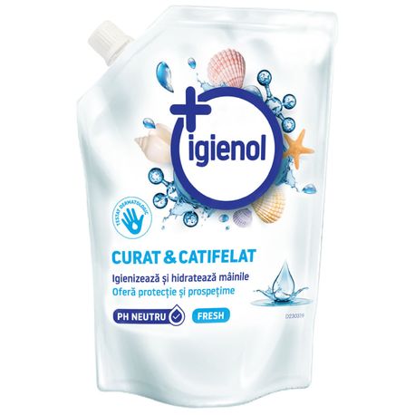 Sapun lichid antibacterian Igienol pH neutru Rezervă Fresh 500 ml