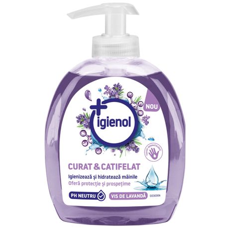 Sapun lichid antibacterian Igienol pH neutru Lavandă 300 ml