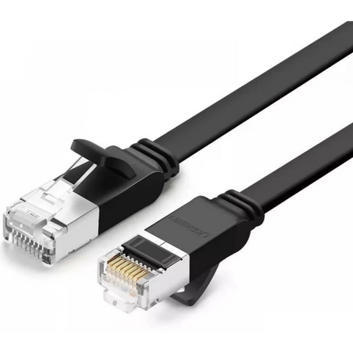 Patch cord UTP Cat6 NW101 fire din cupru flat viteza maxima 1 Gbps 1m negru - Ugreen