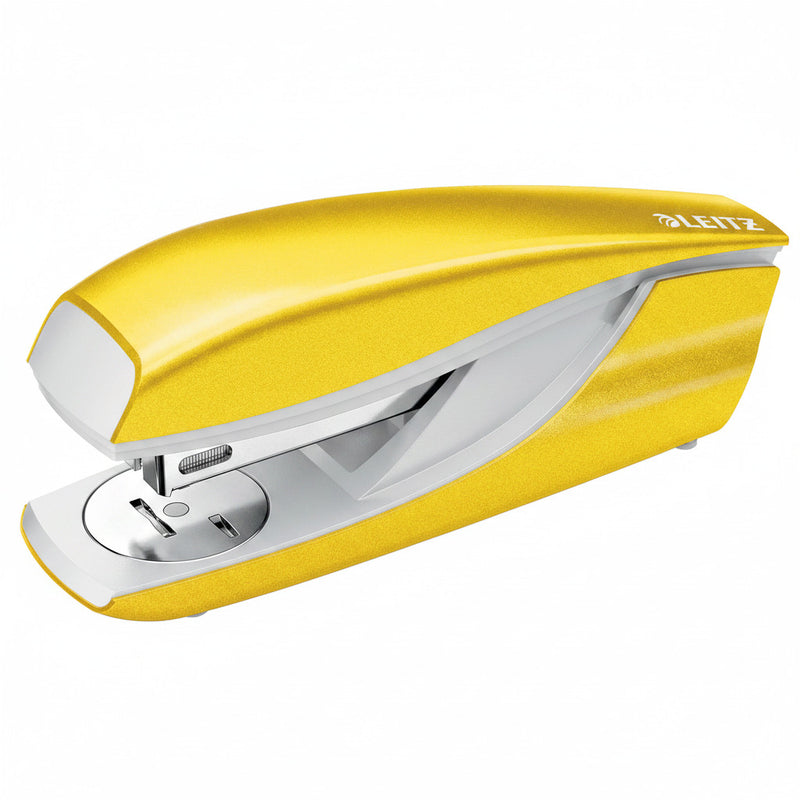 Capsator Birou Leitz 5502, 30 Coli, Capse 24/6, Portocaliu Metalizat