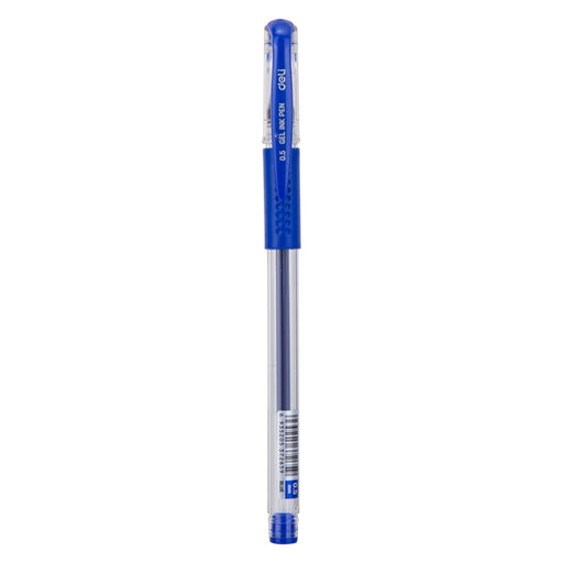 Pix cu gel Deli 6600 cu grip, 0,5 mm, albastru