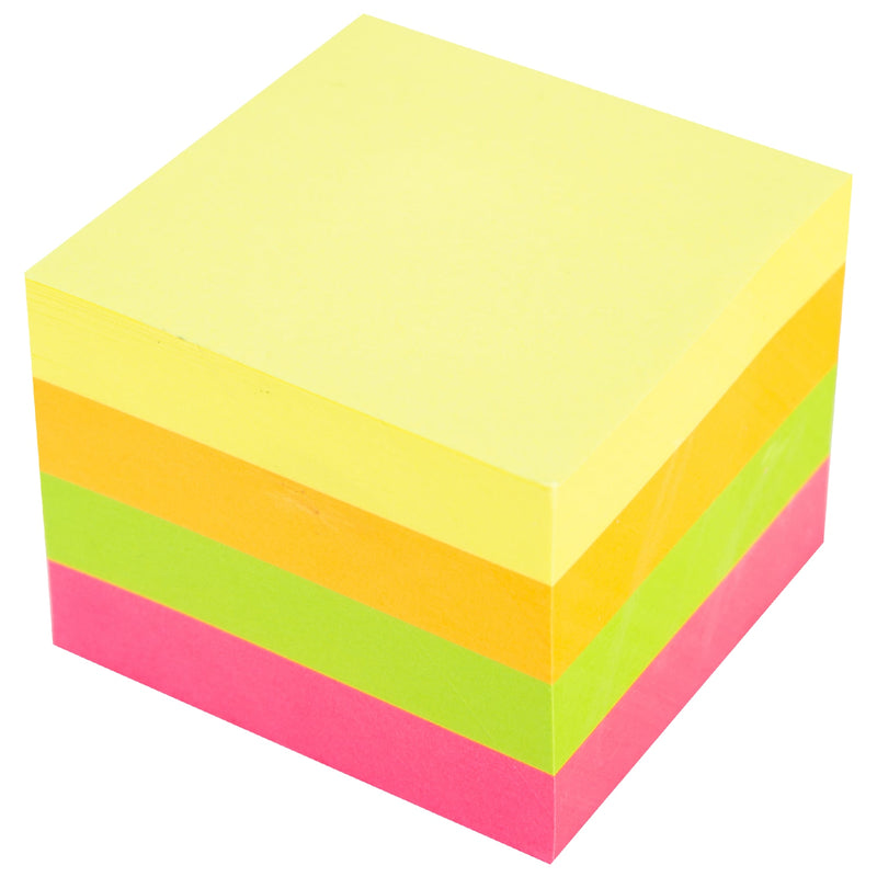 Cub Notes Adeziv 4 Culori Neon 51x51mm 400 File - Deli