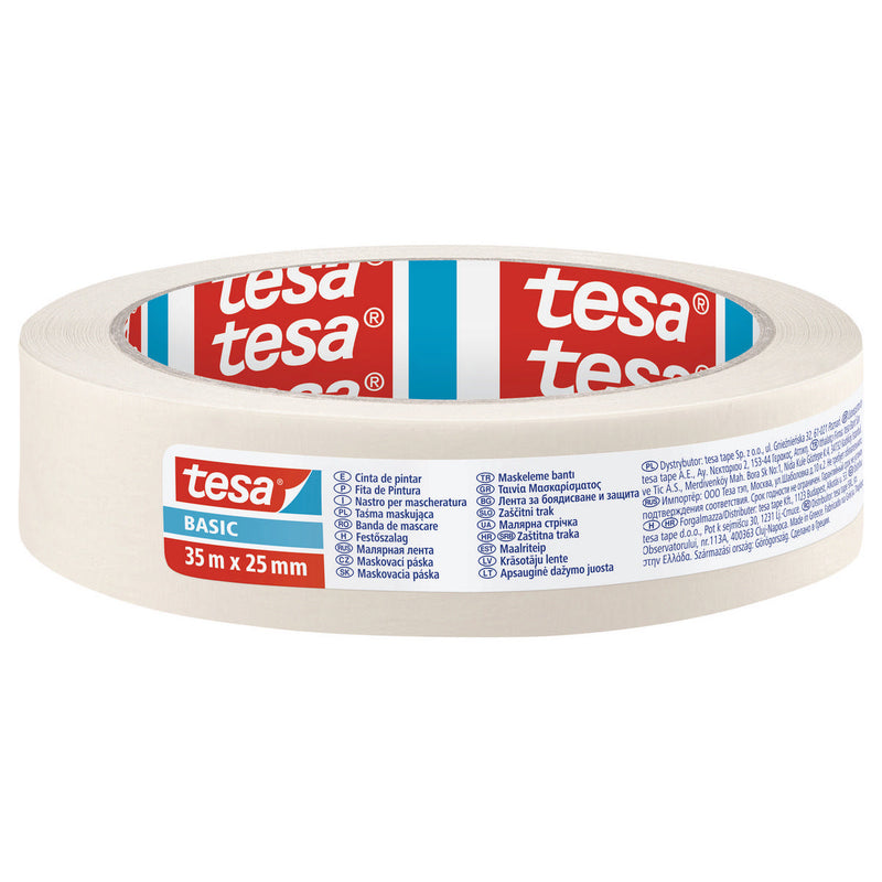 Bandă Adezivă de Mascare Hârtie 35 m x 25 mm Tesa