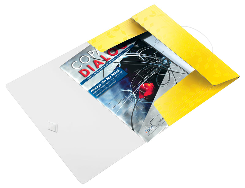 Mapă plastic cu elastic galbenă WOW - Leitz