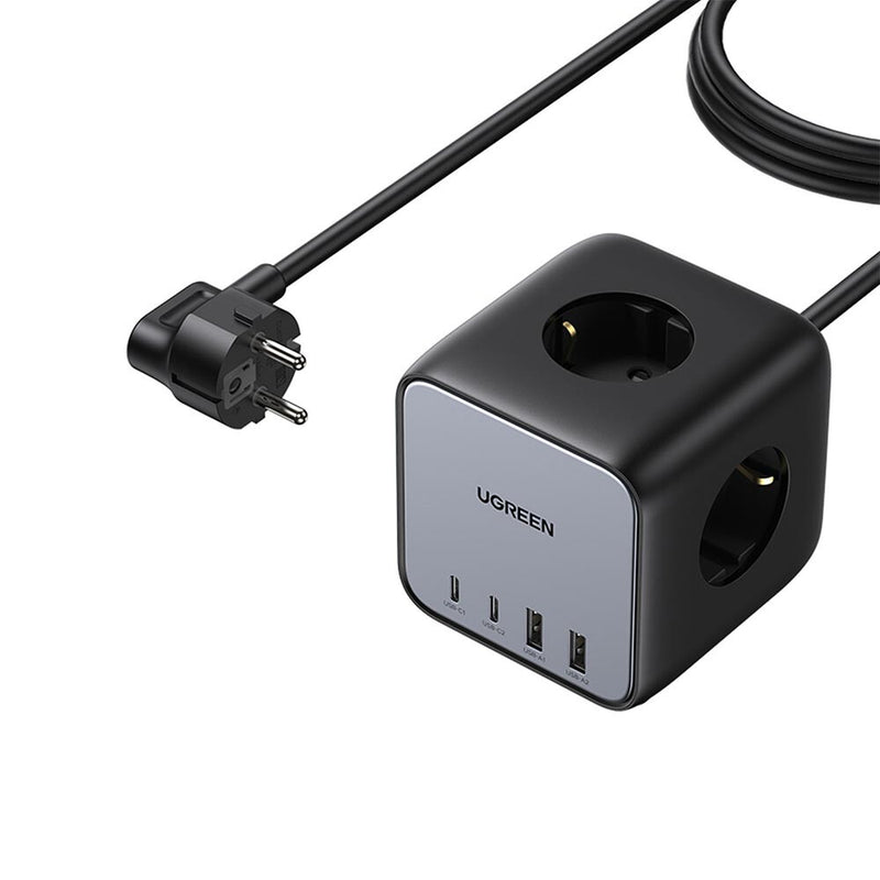 Prelungitor cu incarcator Ugreen CD268 65W 3x AC 2x USB-C 2x USB-A 1.8m