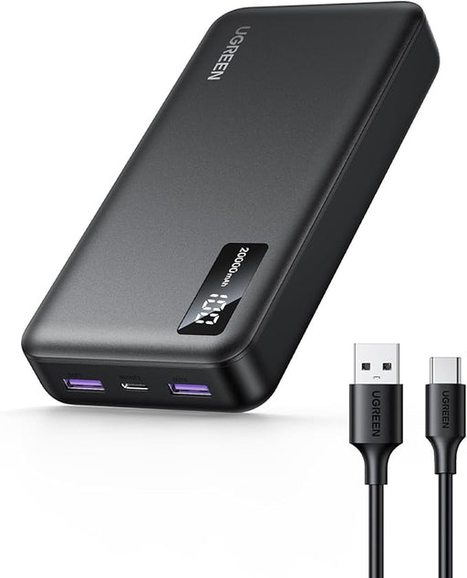 Baterie externa Ugreen PB312 20000mAh 22.5W USB-C 2x USB gri