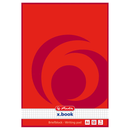 Bloc Notes X.Book A4 Pătrățele 60g 50 File Herlitz, copertă seria x.book și hârtie de 60 g/mp