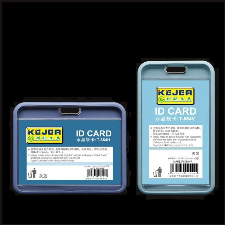 Buzunar PVC pentru Carduri 105 x 74 mm Orizontal Set 5 Bucăți Kejea Albastru