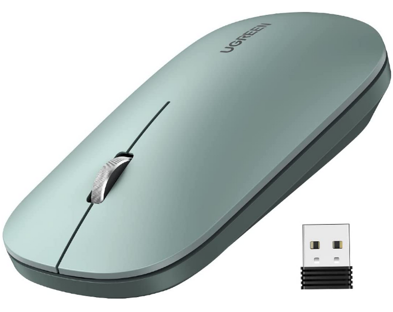 Mouse wireless Ugreen MU001 2.4GHz 4000 dpi verde