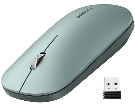 Mouse MU001 PC sau NB wireless 2.4GHz optic 3/1 butoane/scroll 4000 dpi verde - Ugreen