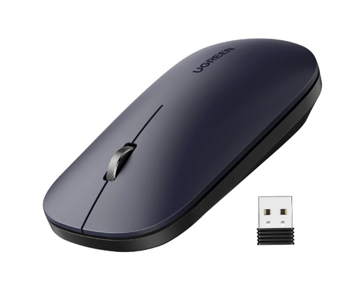 Mouse MU001 PC sau NB wireless 2.4GHz optic 3/1 butoane/scroll 4000 dpi negru - Ugreen