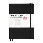 Agendă Săptămânală cu Caiet A5 2019 Neagră Leuchtturm