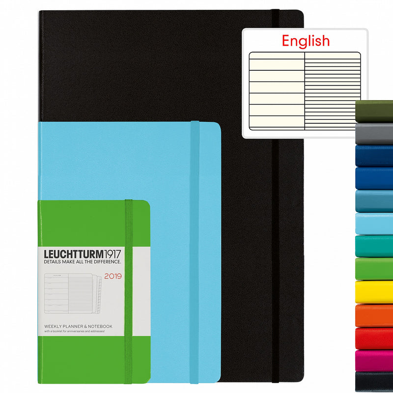 Agendă Săptămânală cu Caiet A5 2019 Neagră Leuchtturm