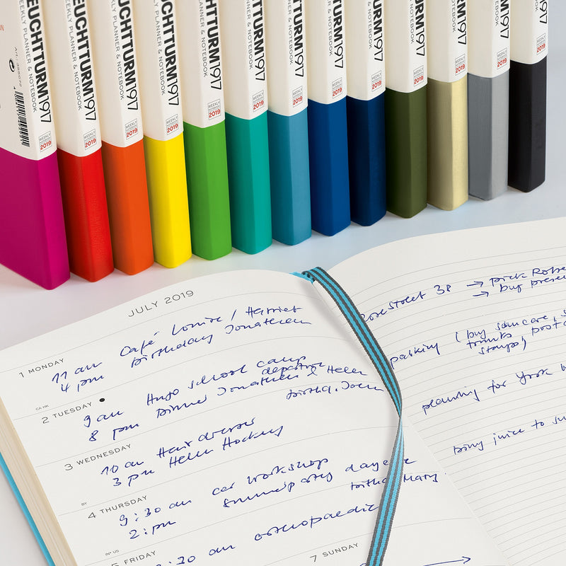 Agendă Săptămânală cu Caiet A5 2019 Neagră Leuchtturm