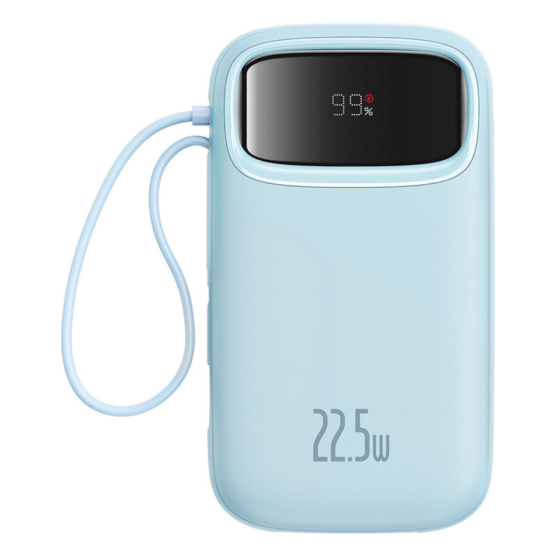 Baterie Externă Qpow2 20000mAh 22.5W Display Digital Cablu USB-C Albastru Baseus