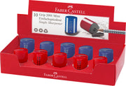 Ascuțitoare Plastic Simplă Grip 2001 Mini cu Container Roșu/Albastru Faber-Castell